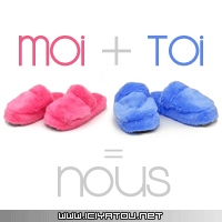 bleu et rose font jaune